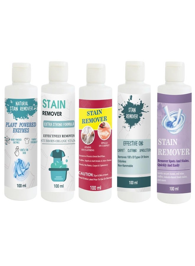 TOOVUS Stain Remover Combo Pack of Shirt, Doll, Red, Sky and Purple Stain Remover | Multi-Surface Cleaning Solution for Clothes, Fabrics, Upholstery (100 g Each) - Image 1